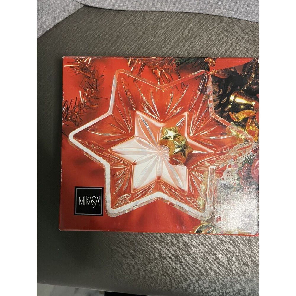 CHRISTMAS‎ HOLIDAYS MIKASA  STARMIST CANDY  DISH 7.5" NEW IN BOX QQ256/702